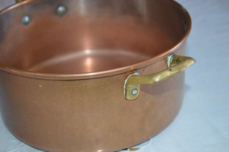copper cooking pot diam 20cm