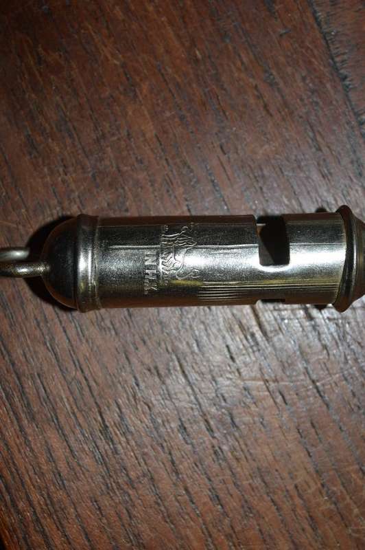 Vintage Hong Kong police whistle with a lion sign reduced