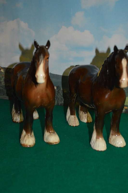 A beautiful pair of Beswick `Shire horses` mod 818 REDUCED