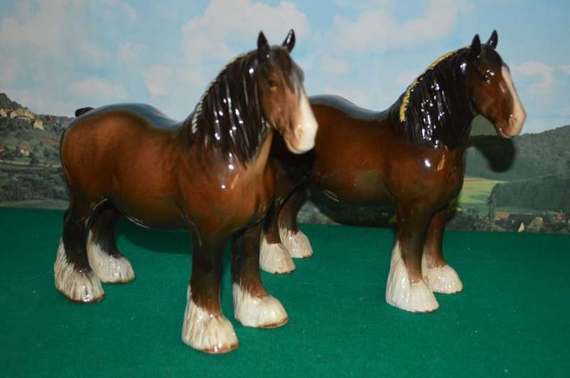 A beautiful pair of Beswick `Shire horses` mod 818 REDUCED