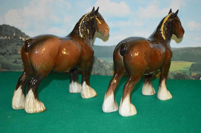 A beautiful pair of Beswick `Shire horses` mod 818 REDUCED