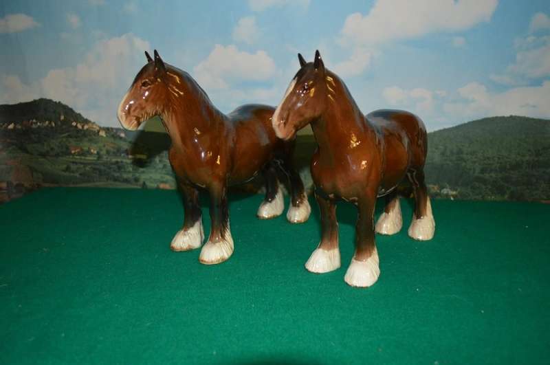 A beautiful pair of Beswick `Shire horses` mod 818 REDUCED