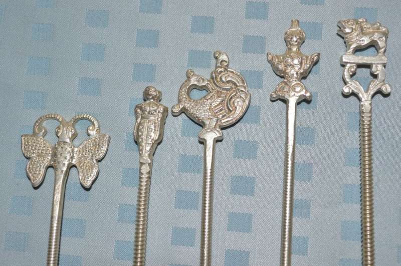 set of 8 apostle like spoons various silver plated unusual