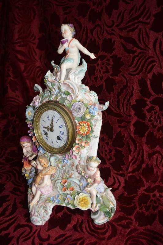 Ceramic  four seasons mantle clock BEAUTIFUL
