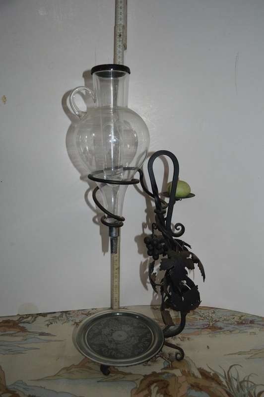 Vintage German wine aerator with etched glass and cooler large