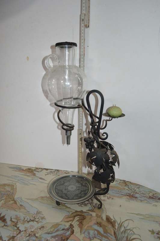 Vintage German wine aerator with etched glass and cooler large