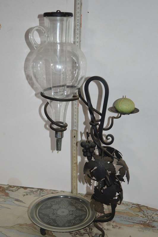 Vintage German wine aerator with etched glass and cooler large
