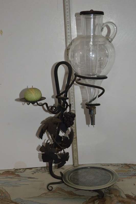 Vintage German wine aerator with etched glass and cooler large