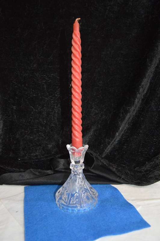 beautiful cut glass crystal candle stick