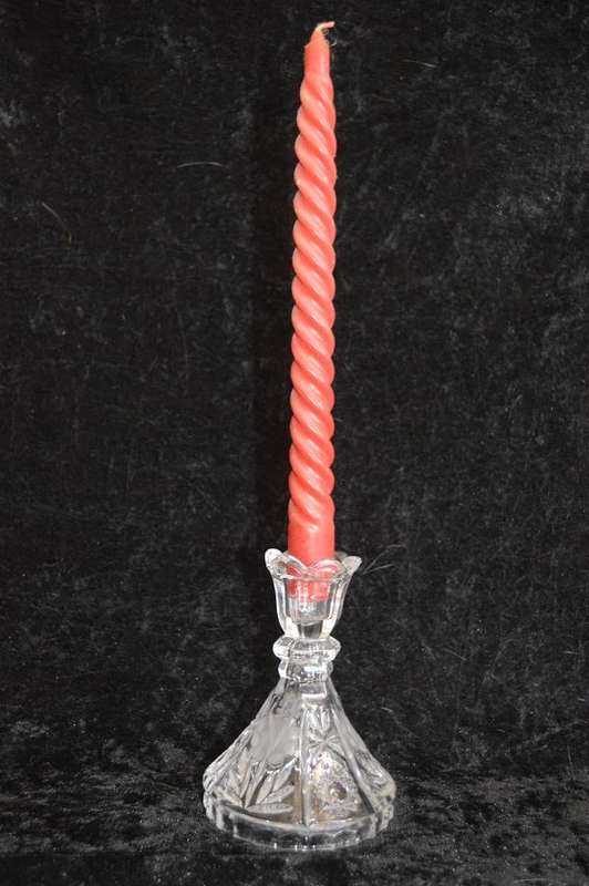 beautiful cut glass crystal candle stick