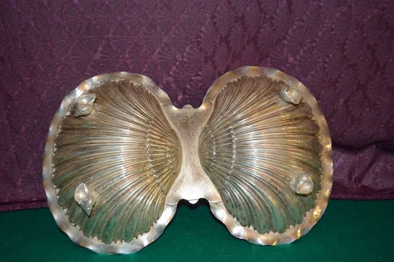 George Ward Beautiful large EPNS double clam center piece STATEMENT PIECE