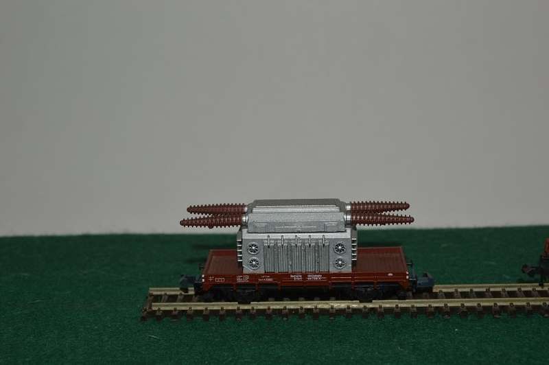 mini trix N guage  flat bed carrier with sub station