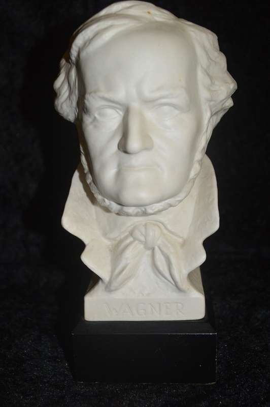 Ceramic sculpture by Goebel Gerard Bochmann - bust of the composer Richard Wagner Germany Art, perio