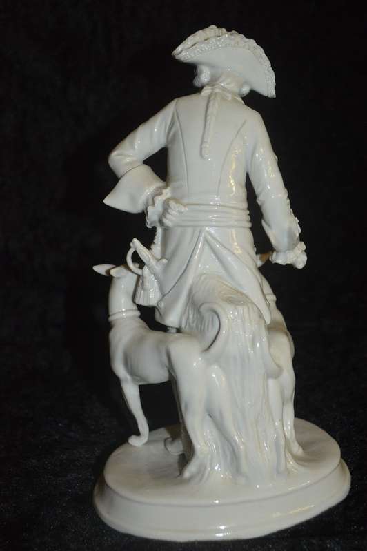 King Frederick the 2nd of Prussia and  his dogs Sitzendorf lovely detail