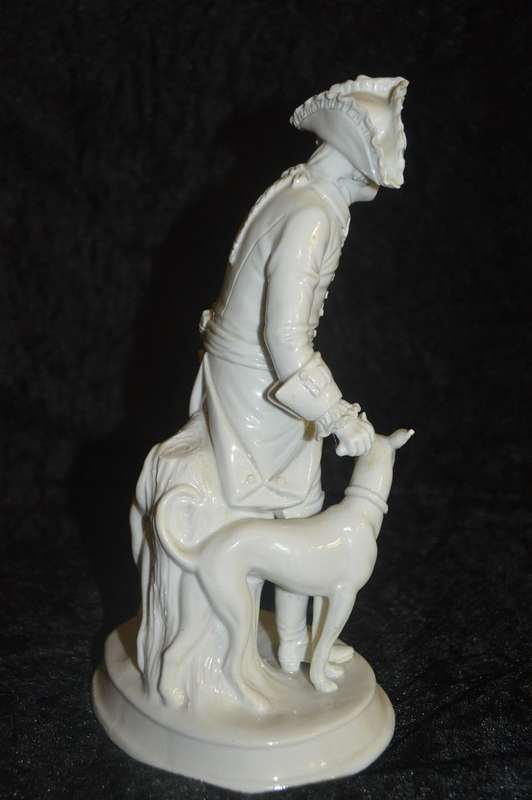 King Frederick the 2nd of Prussia and  his dogs Sitzendorf lovely detail