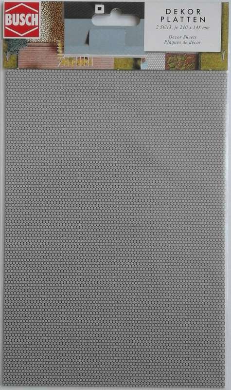 BUSCH  HO 7036 cobble stone building cards 2pce
