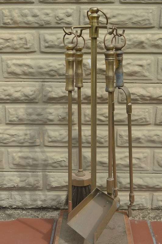 Vintage Bronze Fireplace set complete