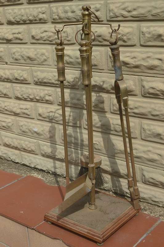 Vintage Bronze Fireplace set complete