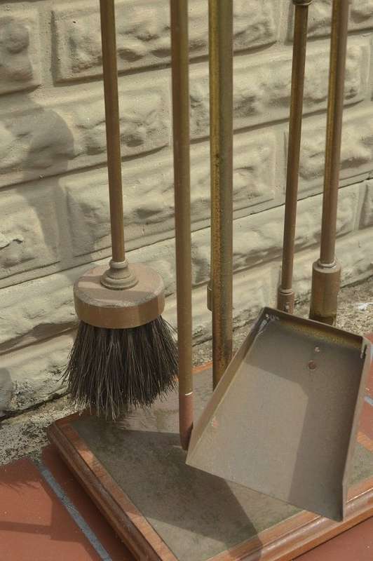 Vintage Bronze Fireplace set complete
