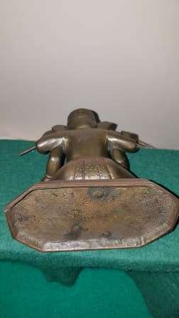 REDUCED Bronze Ganesha with bandicoot rat statue ca 1900-1920`s