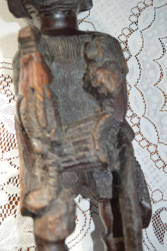 Traditional hand carved Malawian fisherman very niceley detailed 40cm