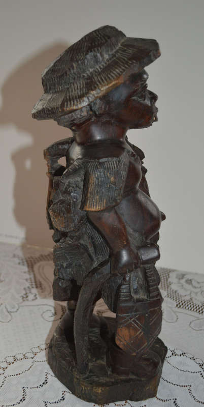 Traditional hand carved Malawian fisherman very niceley detailed 40cm
