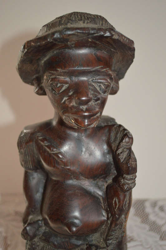 Traditional hand carved Malawian fisherman very niceley detailed 40cm
