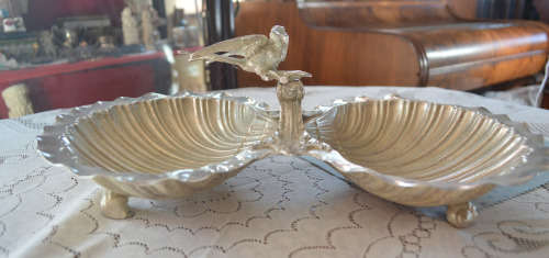 George Ward Beautiful large EPNS double clam center piece STATEMENT PIECE