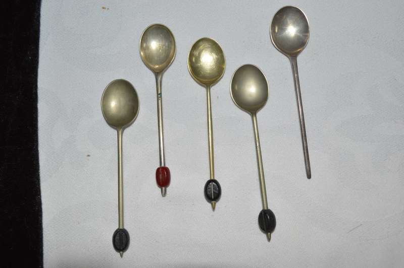 5 coffee spoons epns Vintage art deco