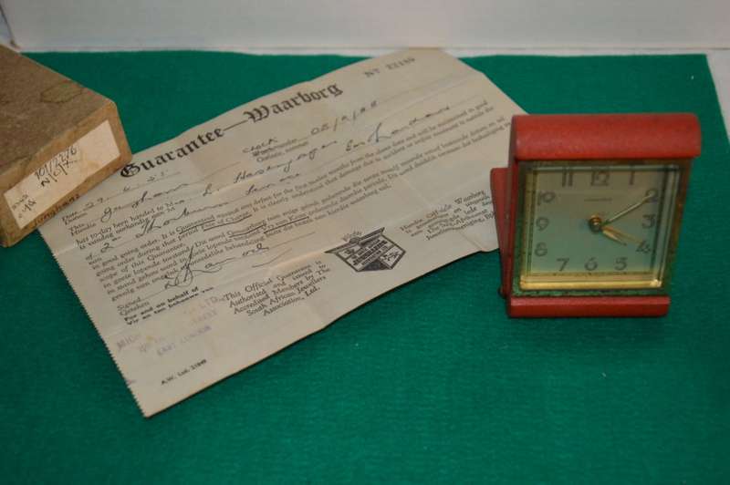 Junghans travel alarm clock with original certificate 1955 and box