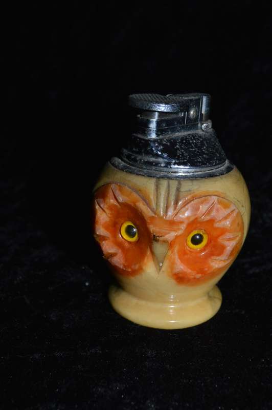 Marble? owl table lighter