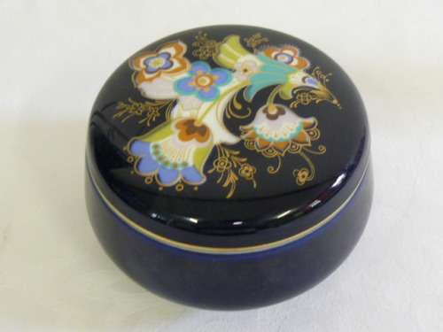 HEINRICH ECHT KOBALT DISH WITH LID STAMPED
