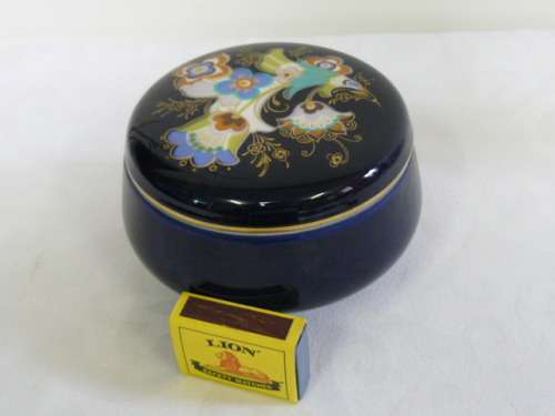HEINRICH ECHT KOBALT DISH WITH LID STAMPED
