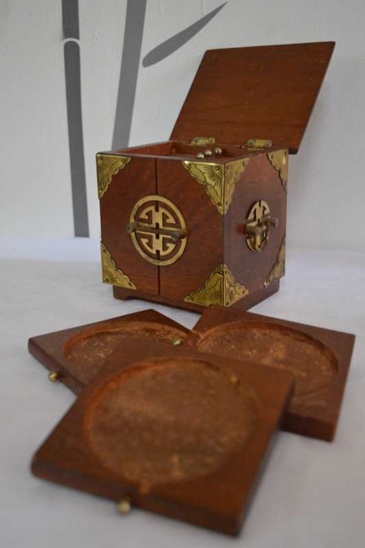 Asian boxed coaster set of 6