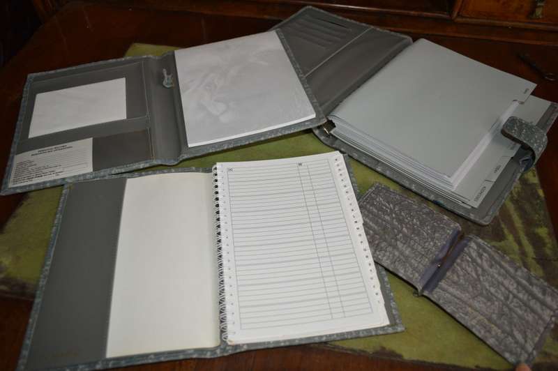$$$Very nice and clean Buffalo hide Diary, Writting paper and envelopes, Phone book and money wallet