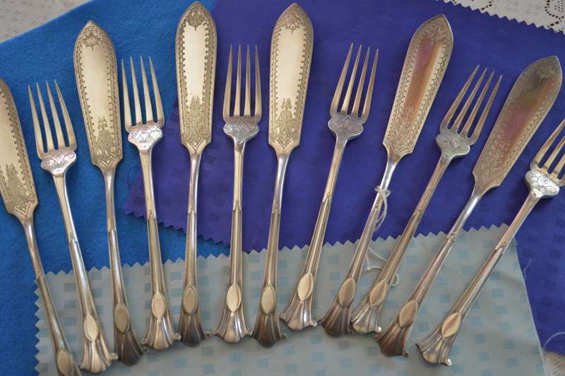 Mappin and Webb Princes plate beautiful detail and design fish knives and forks 12pce