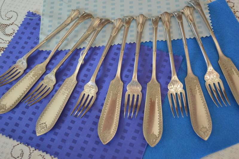 Mappin and Webb Princes plate beautiful detail and design fish knives and forks 12pce