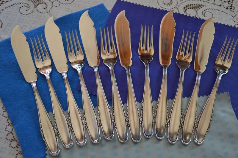Very nice German Roneusil s/s fish knives and forks