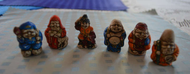 6 chines ceramic hand painted Immortals