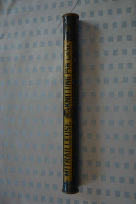 Mitrailleuse` Knitting Pin Case - Jahncke Patent London - English Knitting Pins