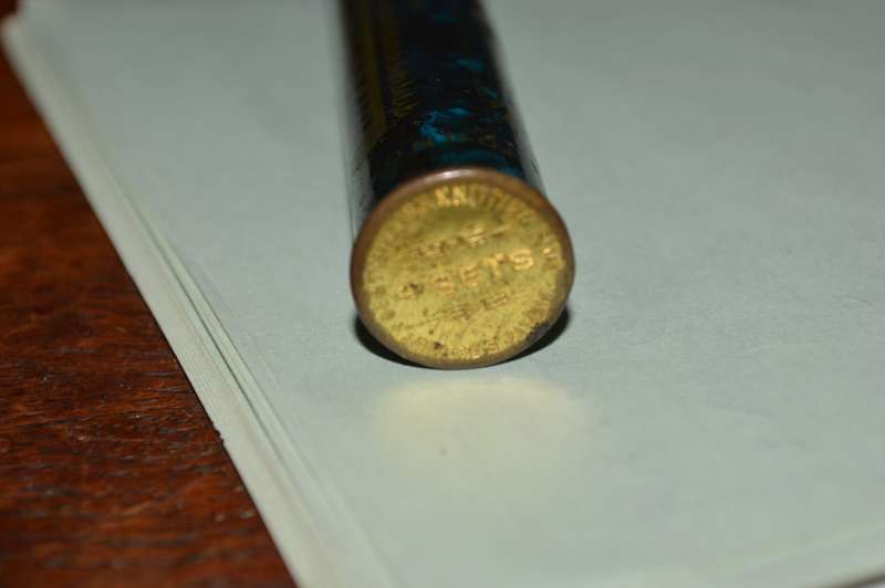 Mitrailleuse` Knitting Pin Case - Jahncke Patent London - English Knitting Pins