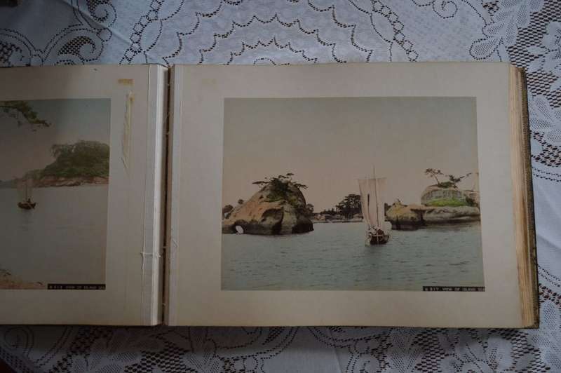 Antique Japanese Meiji Era Shibayama Photo Album 50 Hand Coloured Albumen Photos 1850-1899
