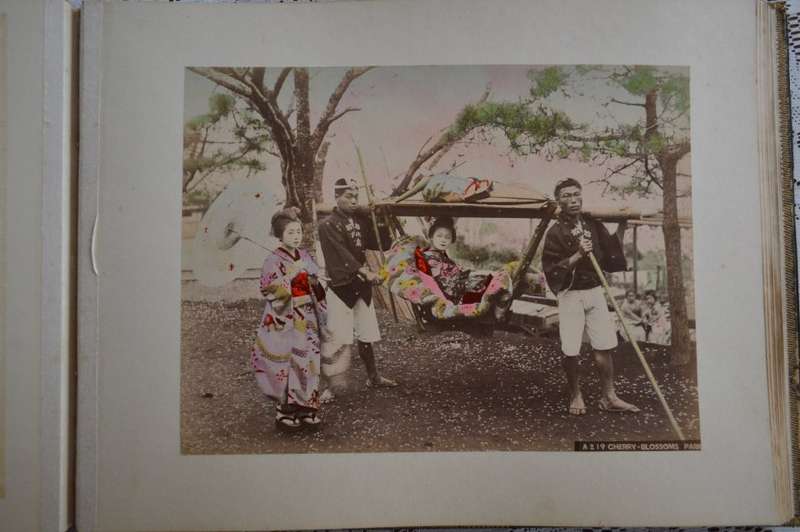 Antique Japanese Meiji Era Shibayama Photo Album 50 Hand Coloured Albumen Photos 1850-1899