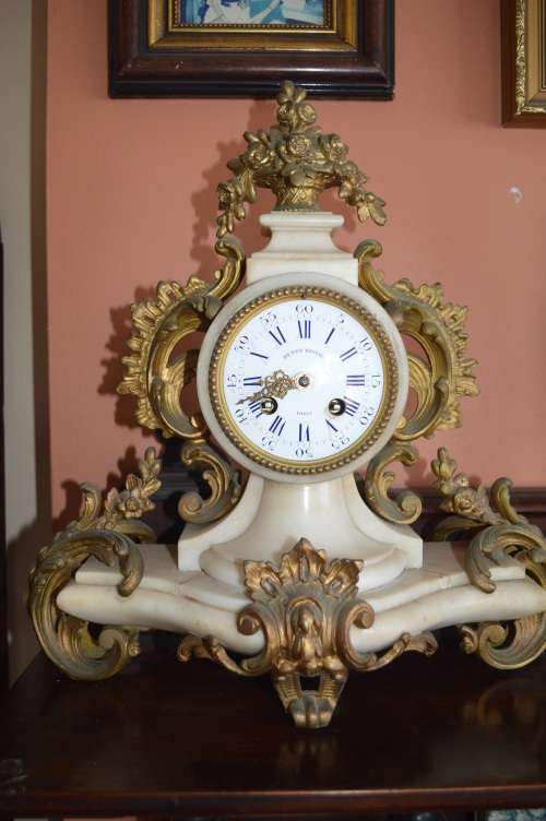 Mantle clock  Medailles D`Argent with Henry Bright face  French clock