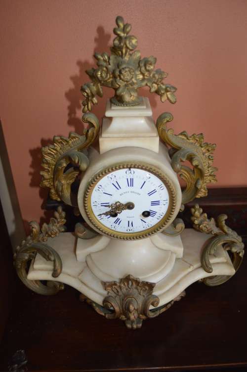 Mantle clock  Medailles D`Argent with Henry Bright face  French clock