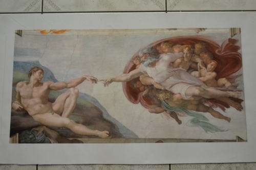 giclee print on canvase Clementoni The creation of Adam