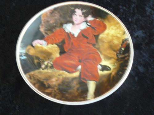 EDWARDIAN THE RED BOY COLLECTABLE PLATE 20.5 CM AND GOLD RIM