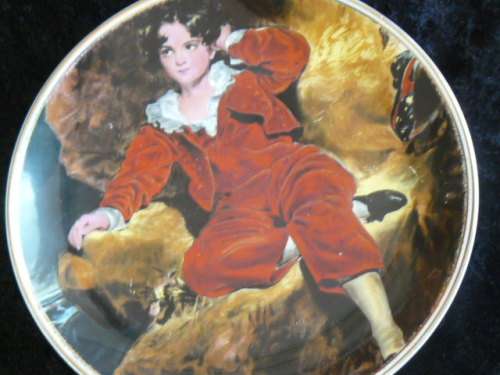 EDWARDIAN THE RED BOY COLLECTABLE PLATE 20.5 CM AND GOLD RIM