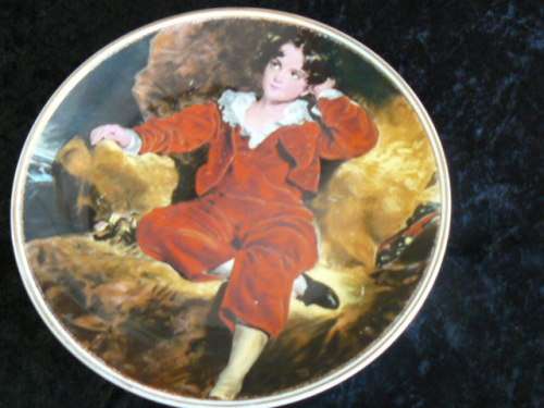 EDWARDIAN THE RED BOY COLLECTABLE PLATE 20.5 CM AND GOLD RIM