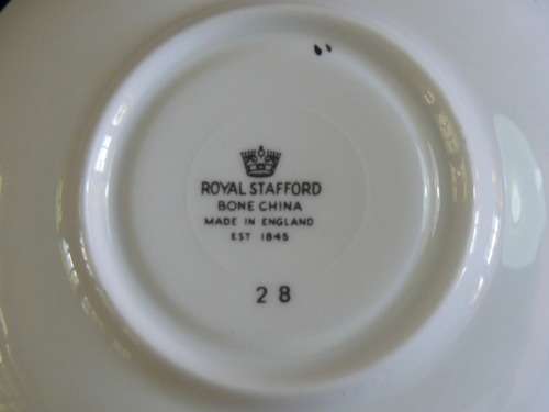 SILVER WEDDING ANNIVERSARY  SOUCER WITH GOLD RIM 13.5 CM